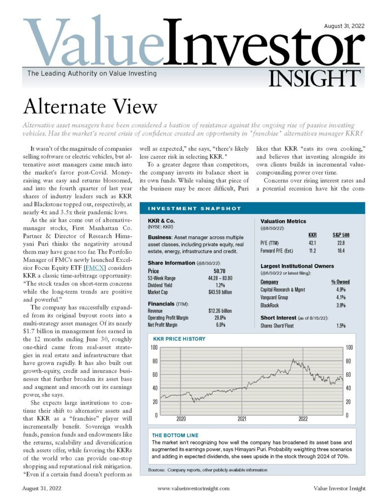 Value Investor Insight August 2022